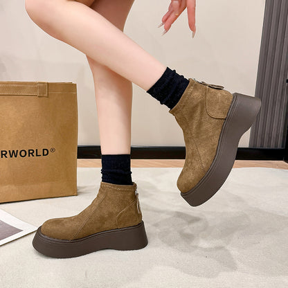 Stivali eleganti con zip posteriore, suola antiscivolo e fodera in peluche. Disponibili nei colori nero, marrone & 4 altre tonalità. Ideali per lavoro, party ed uso casuale. | Scarpe da donna alla moda