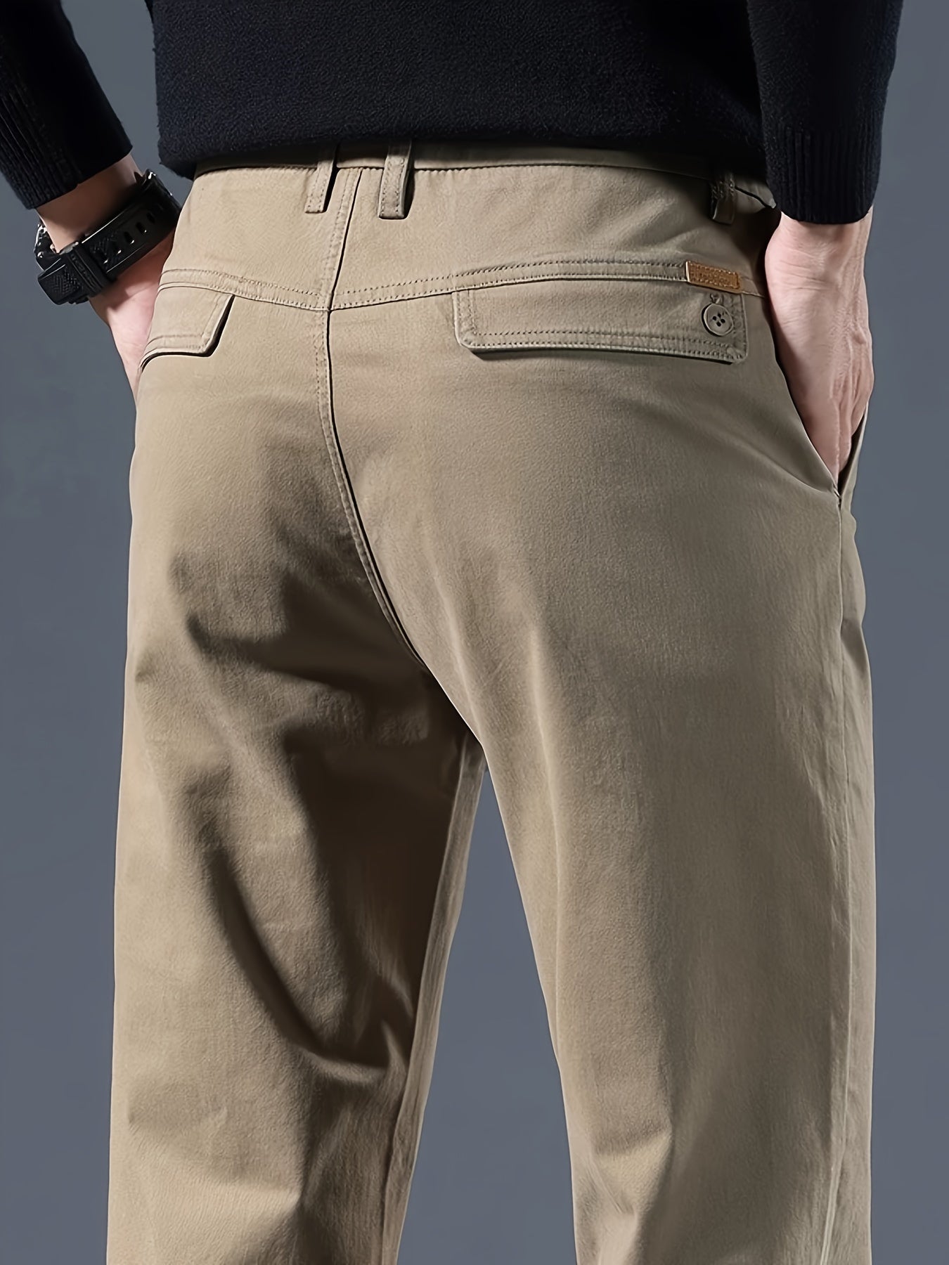Pantaloni Uomo Autunno 2024, Business Casual di Alta Qualità in Cotone a Gamba Dritta Elasticizzata per Lavoro e Tempo Libero. Stile Moderna, Vestibilità Sartoriale Tessuto Traspirante. Ideali Per Impiegati E Abbigliamento Metropolitano