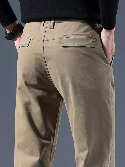 Pantaloni Uomo Autunno 2024, Business Casual di Alta Qualità in Cotone a Gamba Dritta Elasticizzata per Lavoro e Tempo Libero. Stile Moderna, Vestibilità Sartoriale Tessuto Traspirante. Ideali Per Impiegati E Abbigliamento Metropolitano