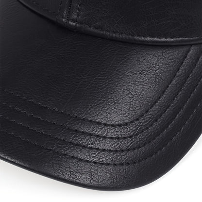1pz Cappello da baseball in pelle PU da uomo, scelta ideale per i regali