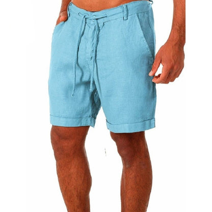 Men’s White Drawstring Shorts