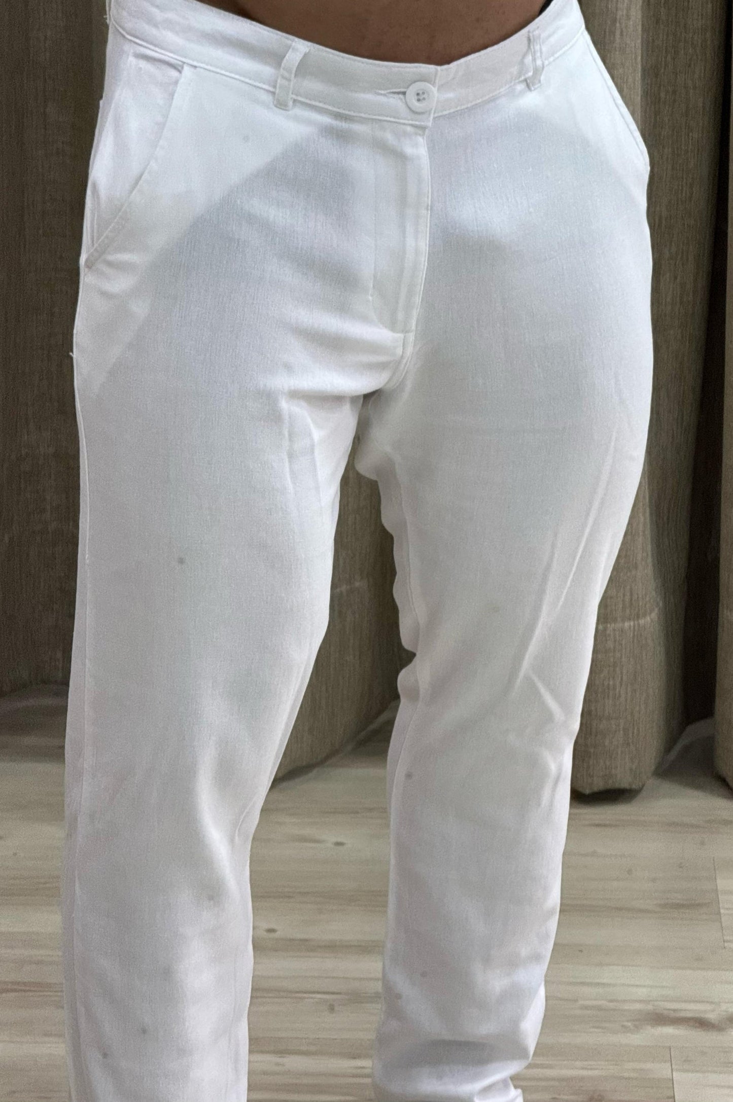 Men’s White Linen Pants