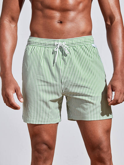 Men’s Blue Striped Swim Shorts