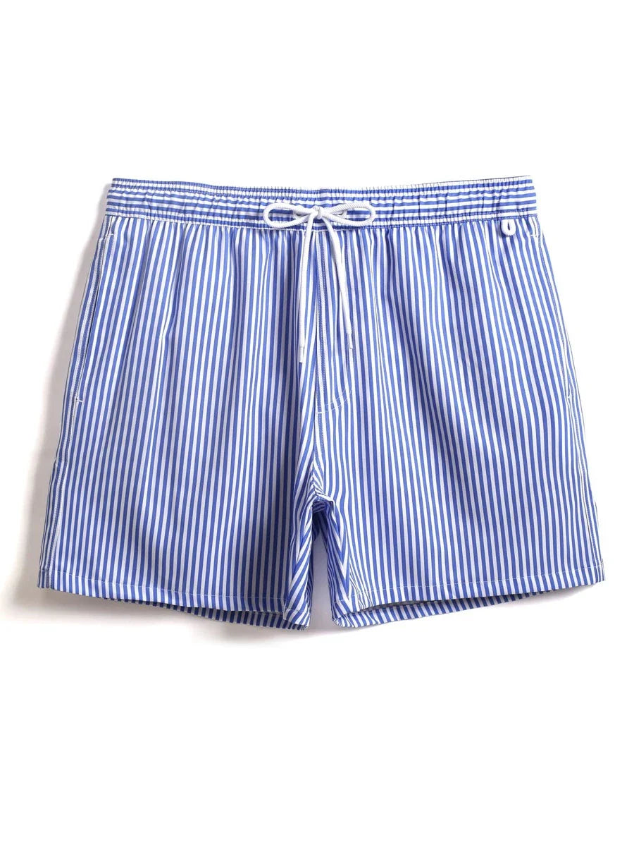 Men’s Blue Striped Swim Shorts