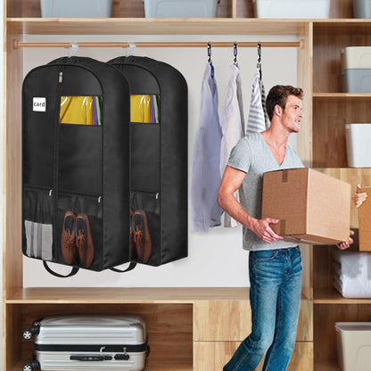 1/2pz 12.7cm Borse per Abiti Robuste con Gusci per Viaggi 109.22cm Borse per Abiti da Appendere per Armadio con Tasche Porta Abiti da Uomo per Camicie, Cappotti, Vestiti