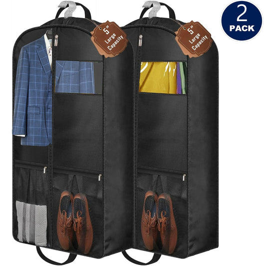 1/2pz 12.7cm Borse per Abiti Robuste con Gusci per Viaggi 109.22cm Borse per Abiti da Appendere per Armadio con Tasche Porta Abiti da Uomo per Camicie, Cappotti, Vestiti
