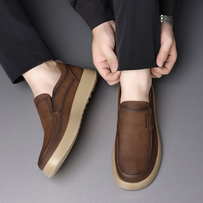 1 Paio di Scarpe da Uomo Slip-On Moccasins - Scarpe Casual Leggere con Suola Morbida e Punta Rotonda, Colorazione Marrone e Beige, Perfette per Abbigliamento Casual e Attività All'Aperto, Regalo Ideale per Uomini, Calzature Comode per Tutti i Giorni, Desi