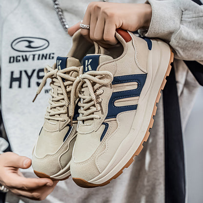 Scarpe Forrest Gump in Microfibra Autentica per Autunno e Inverno, Sneakers alla Moda con Aumento Altezza