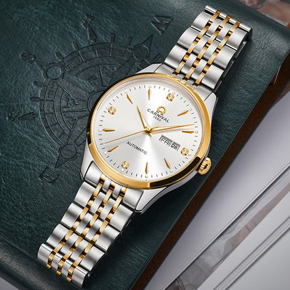 Orologio Meccanico Uomo I&W Carnival, Automatico a Carica Autonoma, Vetro Sintetico Zaffiro, Impermeabile, Regalo per le Vacanze