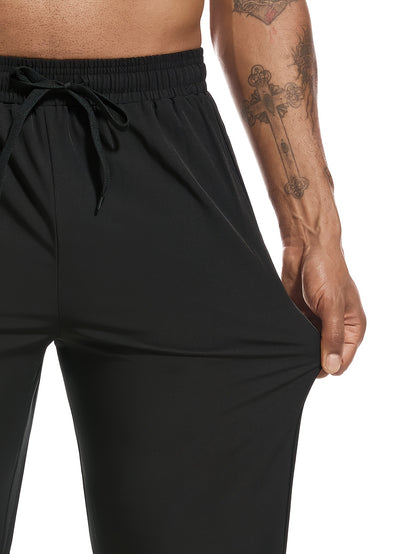 Pantaloni sportivi da uomo a tinta unita, 3 pezzi, con coulisse, casual, comodi, larghi, per attività all'aperto, in tessuto per esterni
