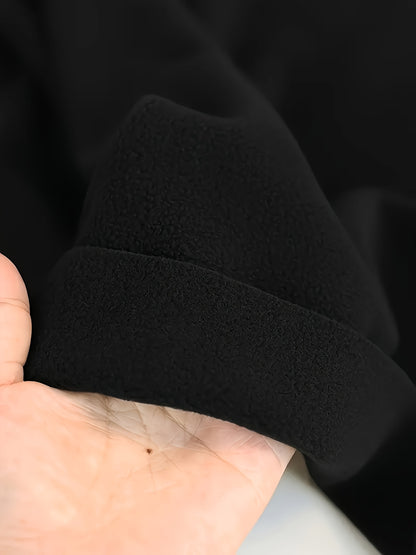 Pullover da uomo alla moda, piccolo, con ricamo montano, autunno/inverno, nuovo modello elegante con colletto alla coreana, maniche lunghe, tessuto a maglia e spessa fodera in pile.