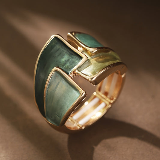 1 Anello in Lega di Zinco Smaltato Vintage, Gioielli Eleganti da Donna per Banchetto Francese