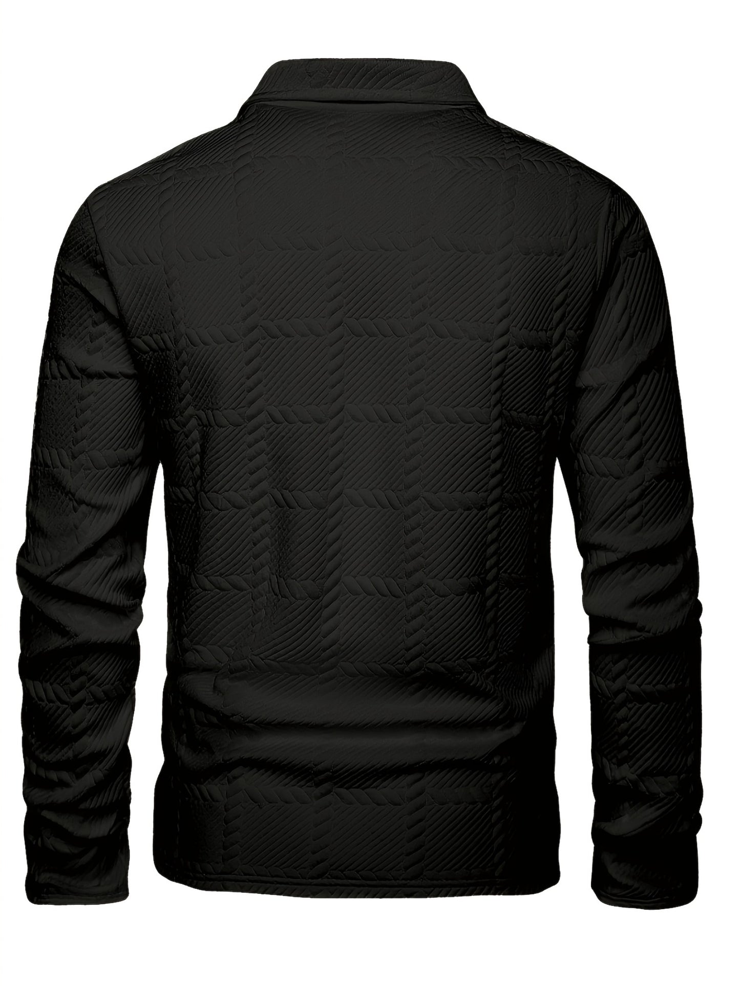 Nuove magliette polo da uomo per la primavera e l'autunno, eleganti e casual magliette jacquard in maglia per uomo.