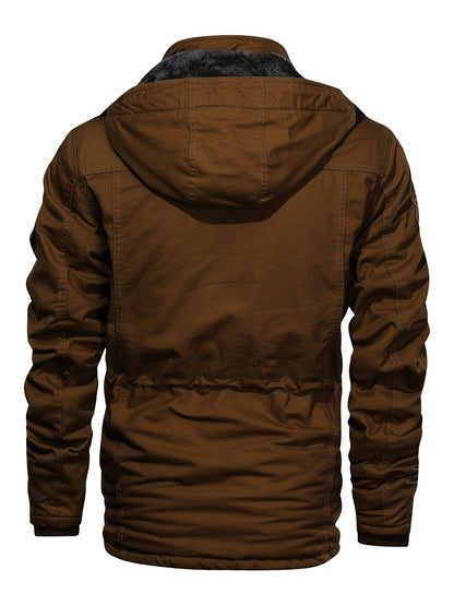 Linea Uomo+ Elegance - Giacca da uomo con cappuccio e imbottitura in pile