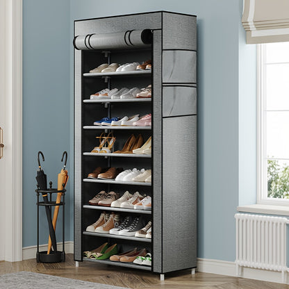 Organizzatore multifunzionale per scarpe a 6/8/10 strati con copertura antipolvere - facile da montare, portatile, adatto per 27-35 paia di scarpe sportive, tacchi e stivali - ideale per uso domestico