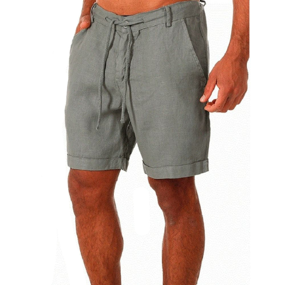 Men’s White Drawstring Shorts