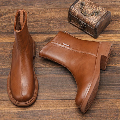 Nuove Stivali Sottili da Donna per Autunno e Inverno con Suola Spessa, Stivali Cilindrici Dritti 3429