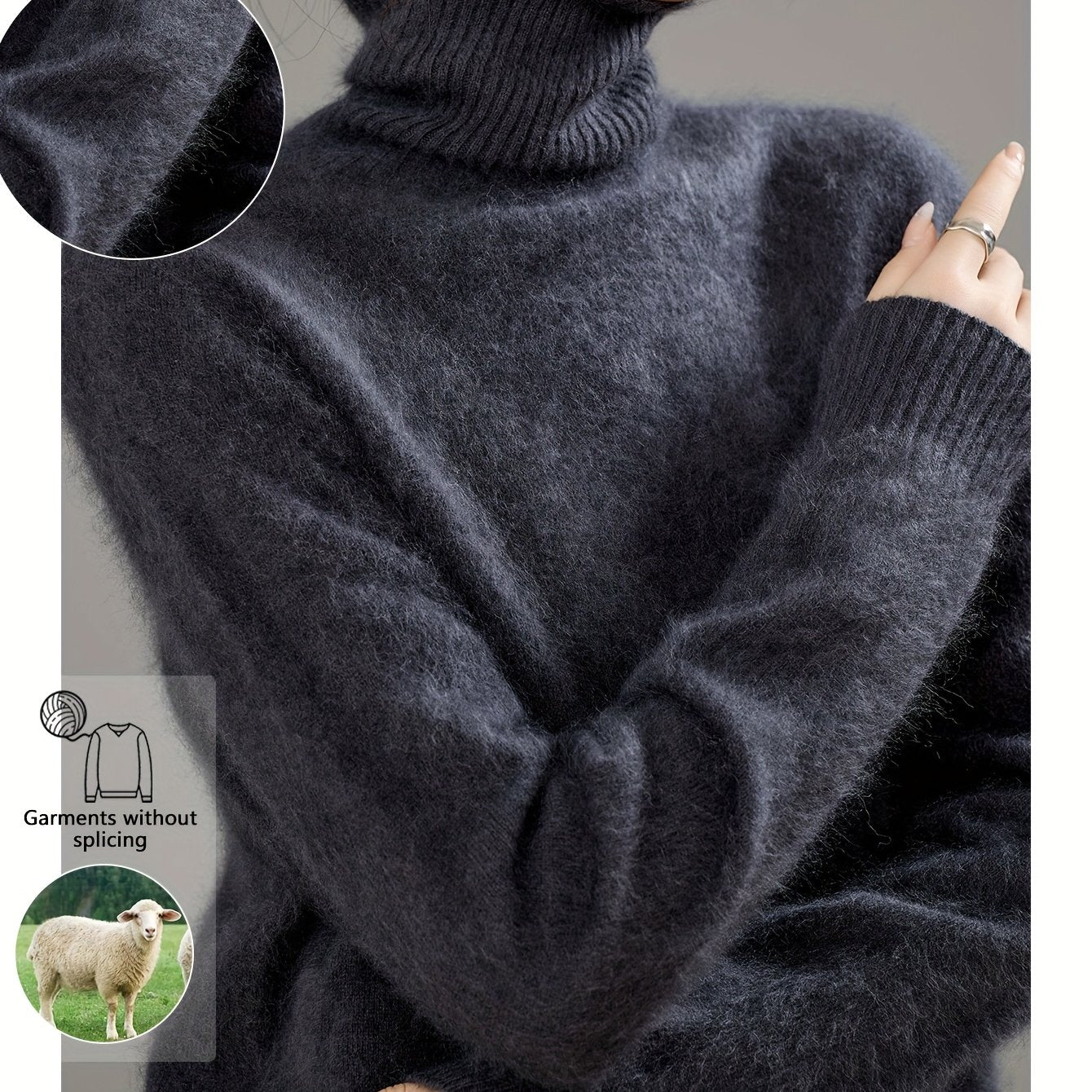 Novità Autunno e Inverno 2025: Nuovo Colletto Alto da Donna, + Lana, Sensazione di Morbida e Soffice, alla Moda, Versatile, Elegante, Spessa. Calda, Ultra-Morbida e Confortevole, Tocco Effetto Nuvola. Indispensabile per un Look Casual