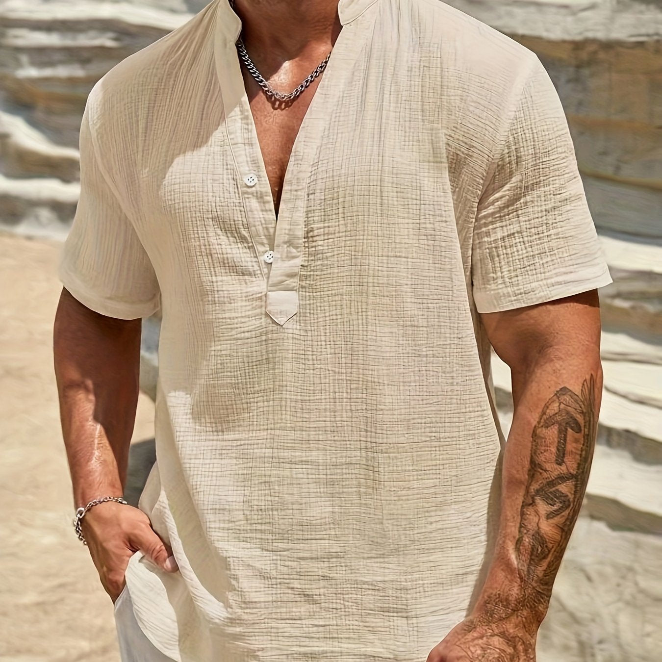 Maglietta Uomo Formale e Casual - Leggera, Non Elasticizzata con Collo Alto, Lavabile in Lavatrice per Ufficio e Tempo Libero, Design Classico, Materiale Resistente, Abbigliamento Versatile