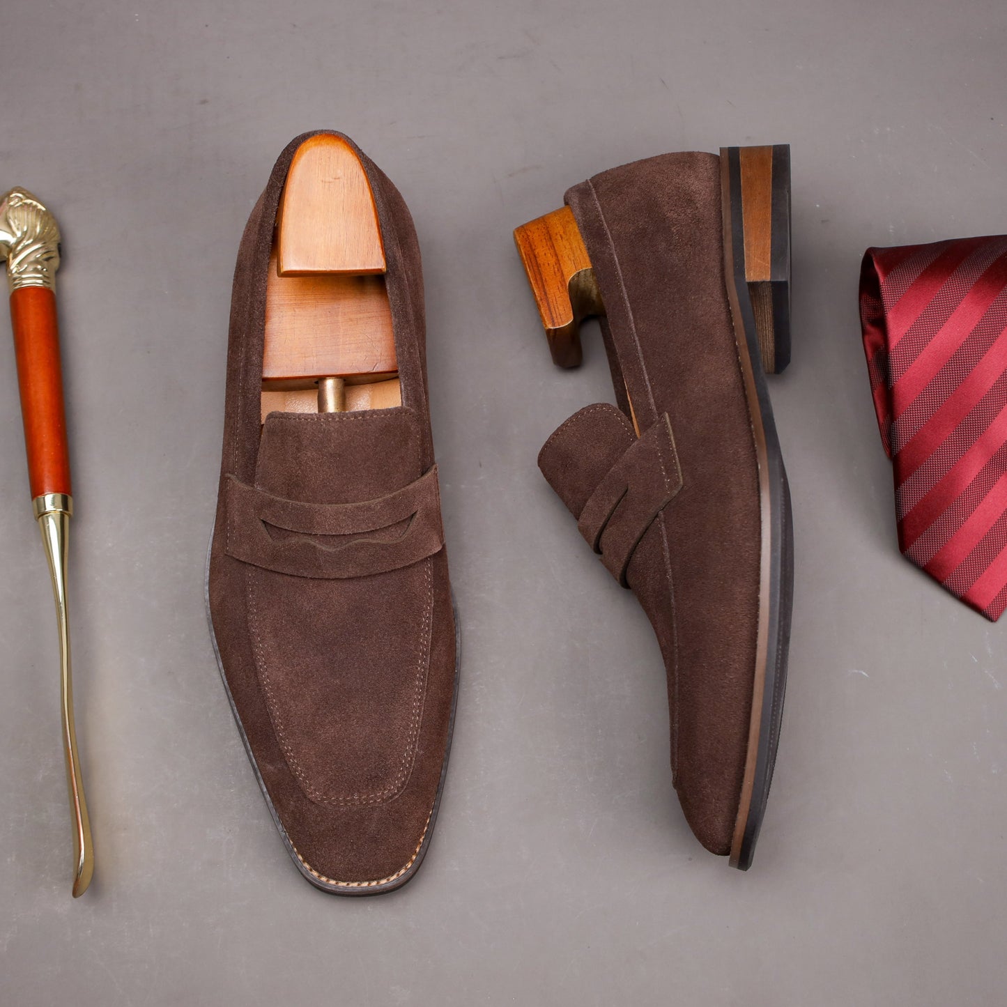 Scarpe da Uomo in Pelle Pieno Fiore con Suola in Gomma Antiscivolo, Eleganti e Comode, Mocassini Senza Lacci per Uomo, Calzature da Uomo, Scarpe da Esterno,Mocassini Formali,Mocassino Moderno,Mocassino Classico,Suole Antiscivolo,Mocassini Comodi,Abbigliam