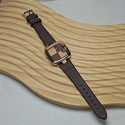 Orologio Quadrato a Quarzo per Donna, Stile Semplice e Individuale, Orologio di Lusso con Blocco di Colore