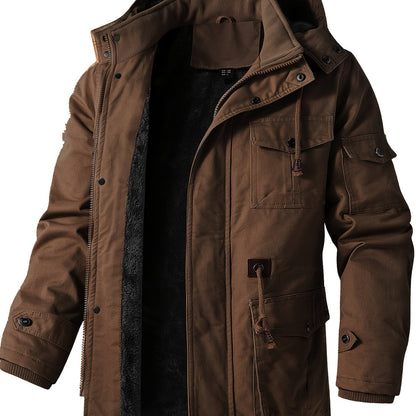 Linea Uomo+ Elegance - Giacca da uomo con cappuccio e imbottitura in pile