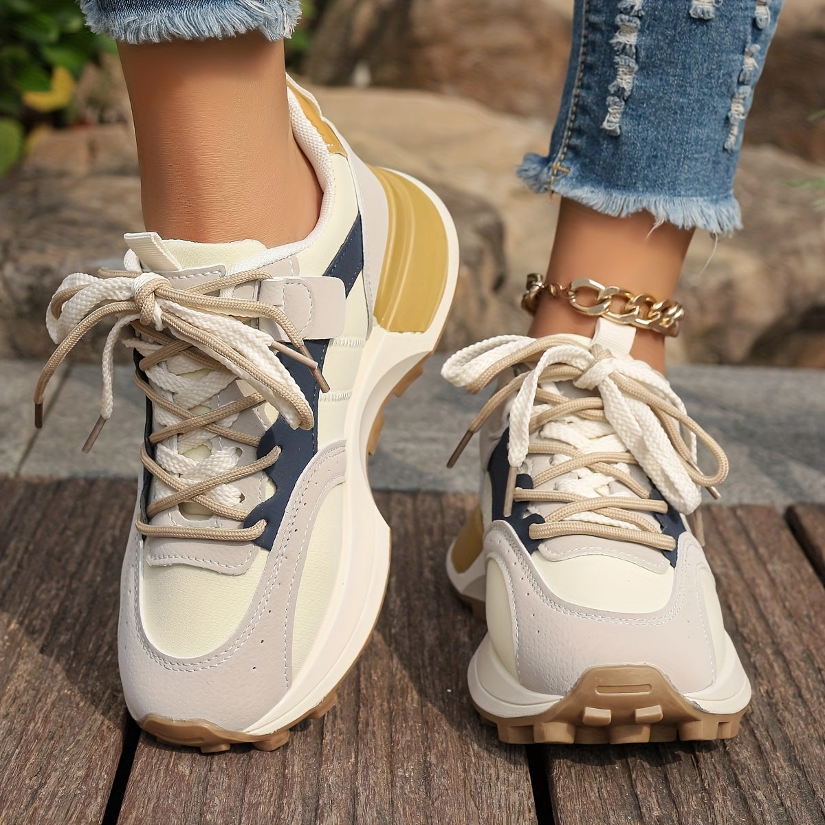 Scarpe da Donna Antiscivolo e Comode alla Moda Europea e Americana, Scarpe Sportive Multifunzione con Altezza Aumentata