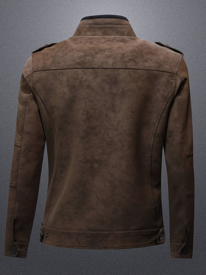 2805A# Giacca Casual Autunno-Inverno con Collo Alto per Giovani Uomini, Stile Workwear