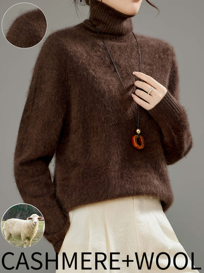 Novità Autunno e Inverno 2025: Nuovo Colletto Alto da Donna, + Lana, Sensazione di Morbida e Soffice, alla Moda, Versatile, Elegante, Spessa. Calda, Ultra-Morbida e Confortevole, Tocco Effetto Nuvola. Indispensabile per un Look Casual