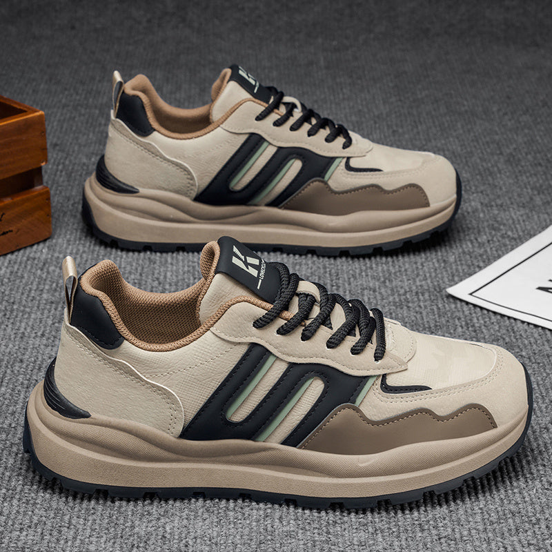 Scarpe Forrest Gump in Microfibra Autentica per Autunno e Inverno, Sneakers alla Moda con Aumento Altezza