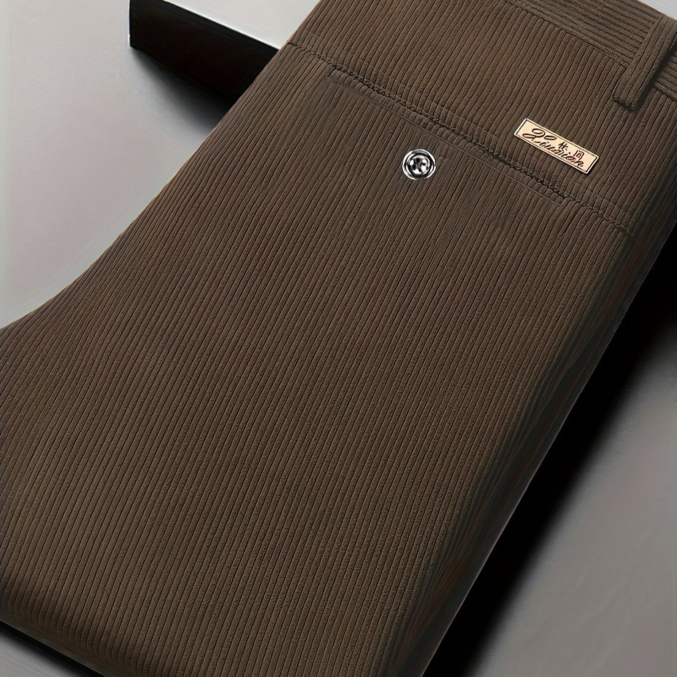 Pantaloni Eleganti da Uomo in Velluto a Coste - 5 Colori Disponibili, Pantaloni a Gamba Dritta Business Casual & Semi-Formali, Tessuto Antivizzo per Ufficio, Matrimonio, Riunioni - Primavera/Autunno (Lavaggio a Mano/Lavaggio a Secco) - Vestibilità Matura,