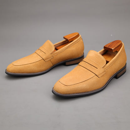 Scarpe da Uomo in Pelle Pieno Fiore con Suola in Gomma Antiscivolo, Eleganti e Comode, Mocassini Senza Lacci per Uomo, Calzature da Uomo, Scarpe da Esterno,Mocassini Formali,Mocassino Moderno,Mocassino Classico,Suole Antiscivolo,Mocassini Comodi,Abbigliam