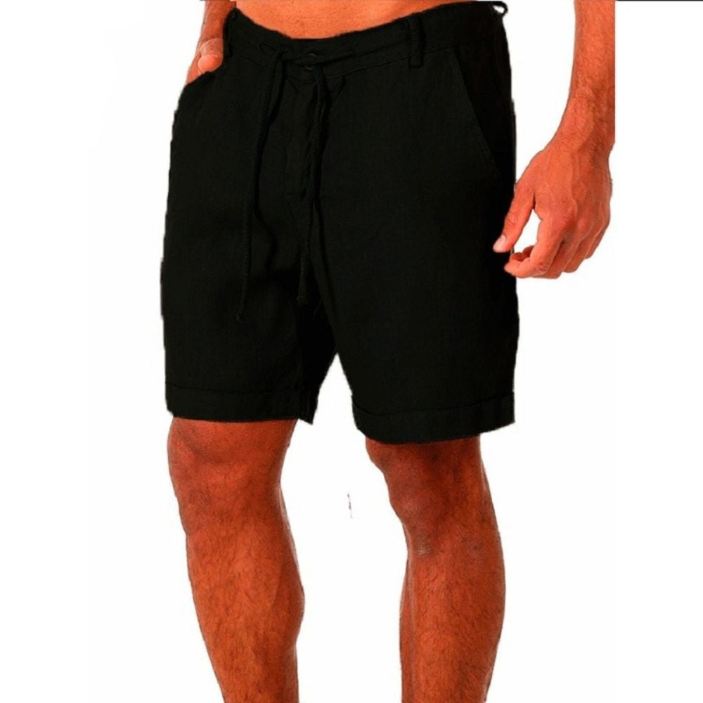 Men’s White Drawstring Shorts