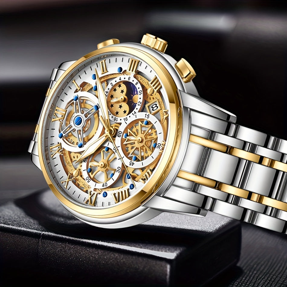 Orologio LIGE Fashion al quarzo, Display luminoso, Calendario 24 ore Orologio business casual, Impermeabile, Orologio business casual per donne e uomini, Scelta ideale per regalo