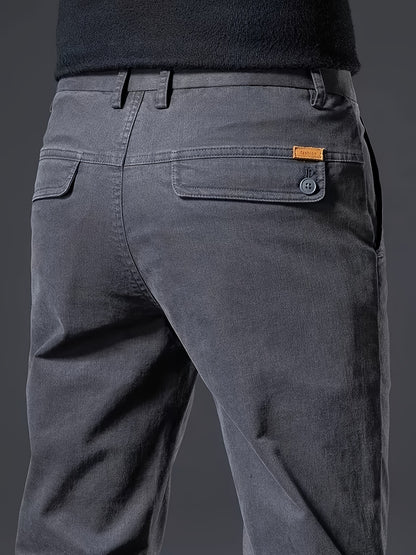 Pantaloni Uomo Autunno 2024, Business Casual di Alta Qualità in Cotone a Gamba Dritta Elasticizzata per Lavoro e Tempo Libero. Stile Moderna, Vestibilità Sartoriale Tessuto Traspirante. Ideali Per Impiegati E Abbigliamento Metropolitano