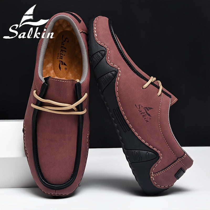 Mocassini Casual Fatti a Mano da Uomo Salkin - Sneakers Comode e Resistenti con Lacci in Diversi Colori