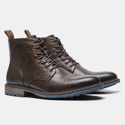 Stivaletti Oxford da uomo Stivaletti con punta a punta Scarpe eleganti da esterno per matrimoni in ufficio