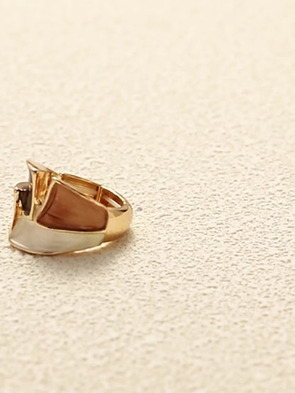 1 Anello in Lega di Zinco Smaltato Vintage, Gioielli Eleganti da Donna per Banchetto Francese