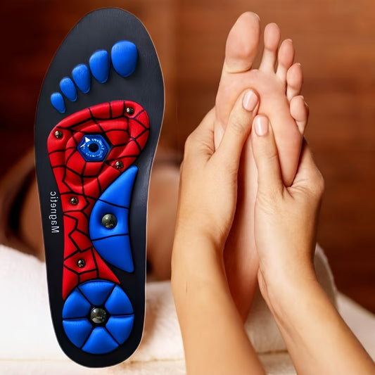 1 Paio di Solette Magnetiche Massaggianti in EVA Antiscivolo con Cuscino Ammortizzante e Traspiranti per Uomo e Donna, Supporto Arco Plantare Lifestyle