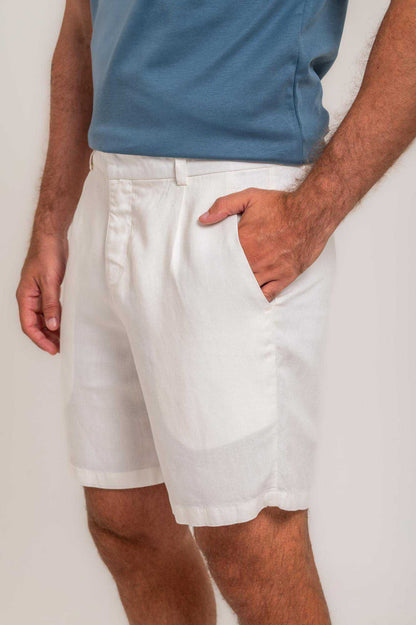 Men’s White Casual Shorts
