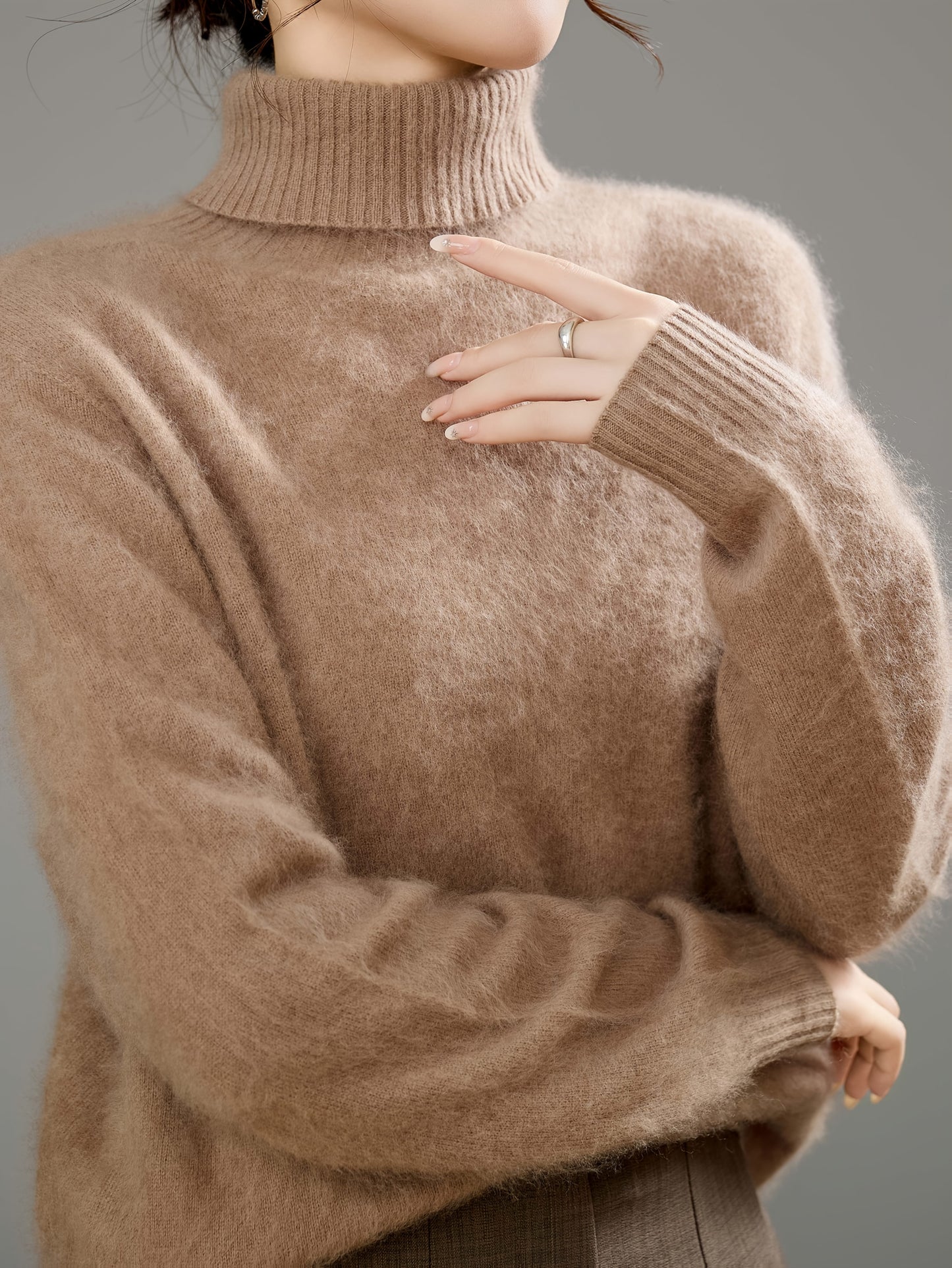 Novità Autunno e Inverno 2025: Nuovo Colletto Alto da Donna, + Lana, Sensazione di Morbida e Soffice, alla Moda, Versatile, Elegante, Spessa. Calda, Ultra-Morbida e Confortevole, Tocco Effetto Nuvola. Indispensabile per un Look Casual