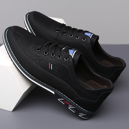 Scarpe da lavoro alla moda con blocco di colore per uomo Plus Size, comode scarpe da abito con lacci in gomma antiscivolo, calzature da uomo