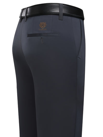 2 pezzi Pantaloni da business uomo resistenti alle rughe e senza calore per abbigliamento formale di mezza età e anziani.