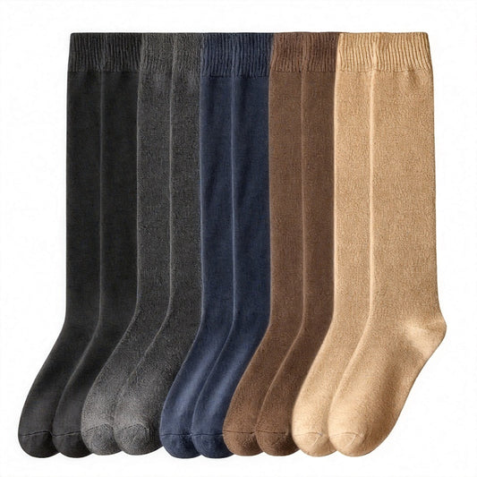 10 Paia di Calzini Lunghi da Uomo Autunno e Inverno Anti-Odore Calzini Caviglia Spessi in Velluto Caldo Calzini Lunghi Alta Caviglia Regalo per Anziani o Amici Calzini Invernali
