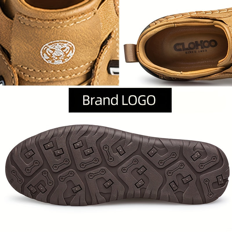 Scarpe da uomo casual con suola morbida e confortevole, realizzate a mano con cuciture a mano e fondo in gomma, marchio CLOHOO