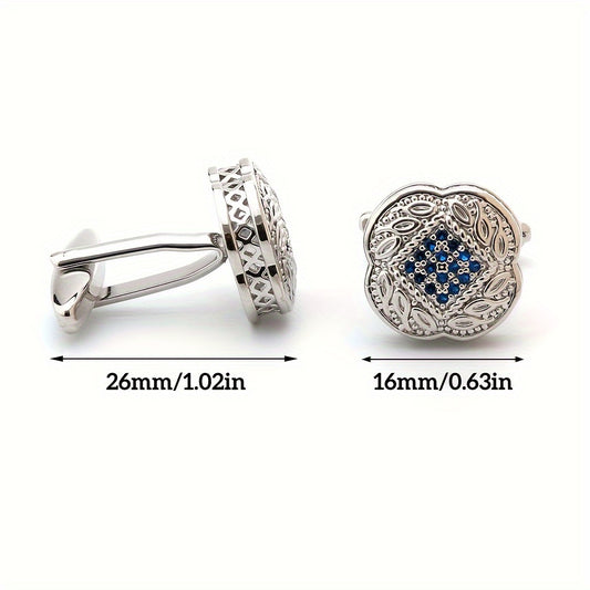 2 pezzi di gemelli per camicia, per matrimonio/banchetto/cerimonia/affari, il regalo migliore per gli uomini