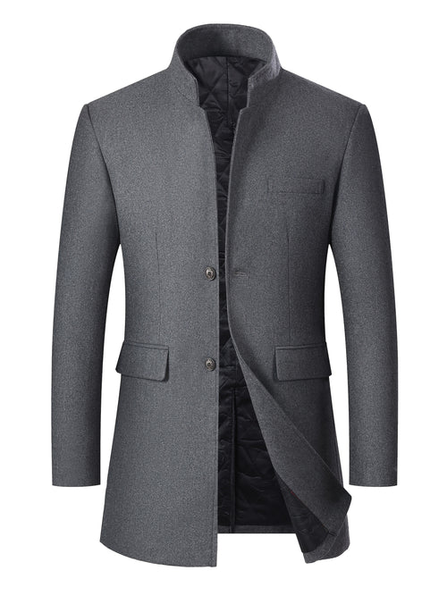 Linea Uomo+ Elegance - Giacca Invernale Uomo - Slim Fit con Collo Alto, Lunghezza a Metà Coscia, Chiusura Frontale a Bottoni