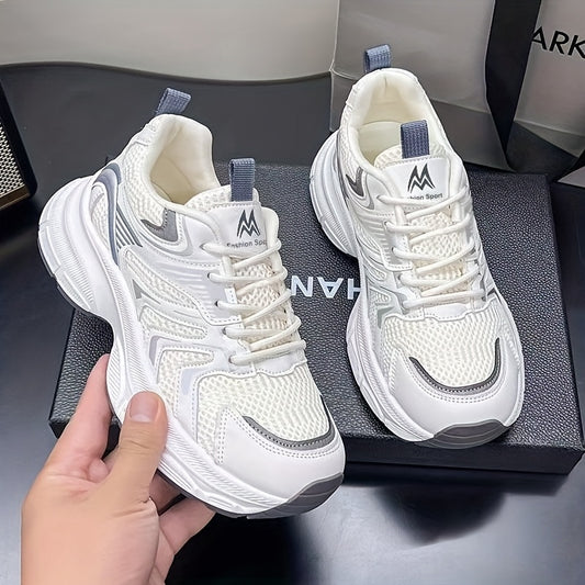 Sneakers leggere da donna - Scarpe per palestra, corsa e camminata per tutte le stagioni - Sneakers traspiranti con supporto plantare ammortizzato - Chiusura con lacci - Tomaia in tessuto/sintetico - Suola in gomma antiscivolo - per tutti i giorni, viaggi