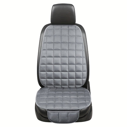 Un set di due cuscini per auto, essenziali per l'autunno e l'inverno, con morbide fodere in peluche e tasche portaoggetti per una guida confortevole, compatibili con vari interni auto e realizzati in memory foam.