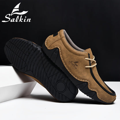 Mocassini Casual Fatti a Mano da Uomo Salkin - Sneakers Comode e Resistenti con Lacci in Diversi Colori